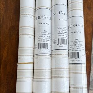 Serena & Lily Sand Acadia Stripe Wallpaper